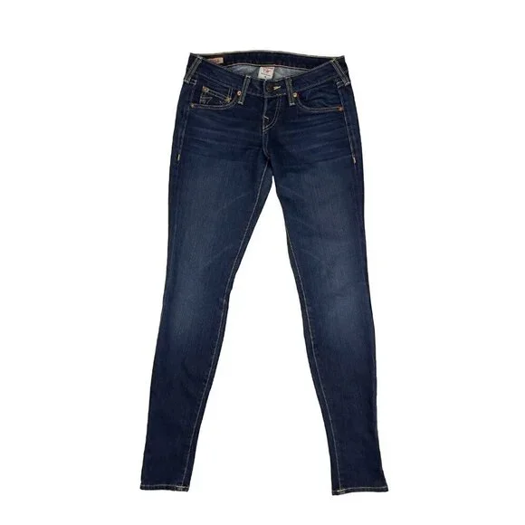 True Religion‎ Stella XXX Low Rise Skinny fit Dark Wash Stretch Jeans Size 26 - Picture 4 of 13